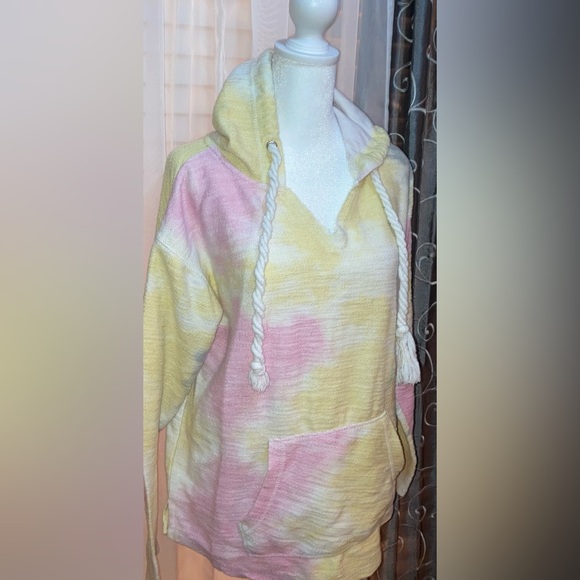 Southern Spirit Bathing suit Cover Hoodie Picket Pastel Tie Dye Relaxed Fit M - Picture 9 of 15